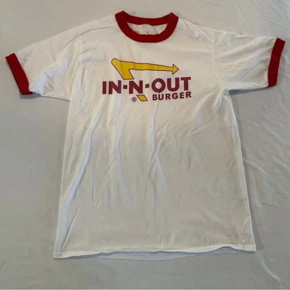 In-N-Out Burger White and Red Short Sleeve Tee - Picture 1 of 4